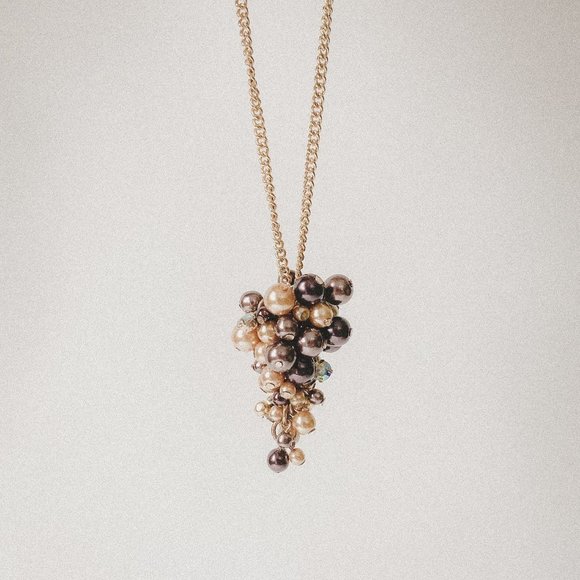 Unbranded Jewelry - Pearl Grape Bunch Cluster Pendant Chain Necklace